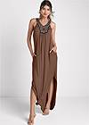 Full front view Beaded Detail Maxi Dress