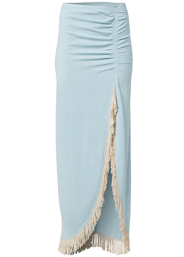 Ghost with background  view Fringe Detail Maxi Skirt