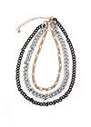 Full front view Mixed Metal Chain Necklace