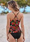 Full back view Ruched Side Halter Tankini Top