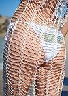 Detail back view Sports Illustrated Swim™ Windowpane Cover-Up Dress