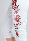 Detail side view Floral Embroidered Capris