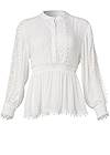 Ghost with background  view Lace Smocked Waist Blouse