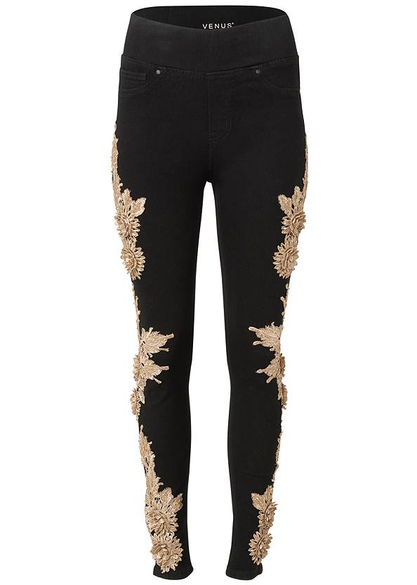 Ghost with background  view Floral Embellished Jeggings