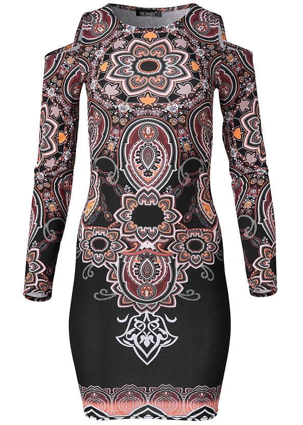 Ghost with background  view Paisley Cold-Shoulder Dress