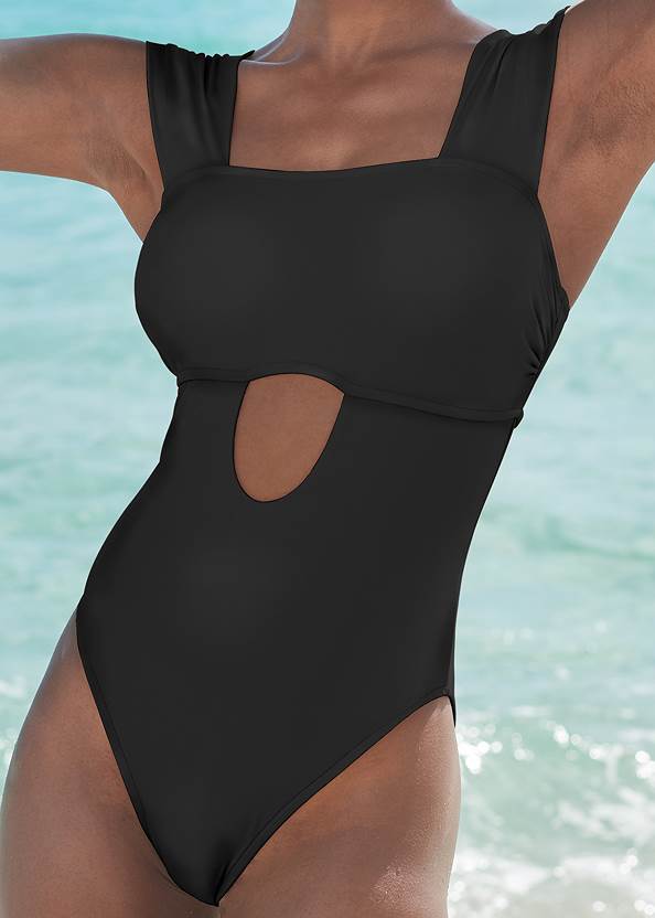 Detail front view Sports Illustrated Swim™ Chic And Sleek One-Piece