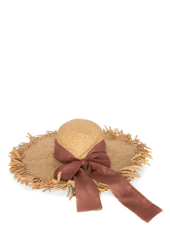 Back View Packable Straw Hat