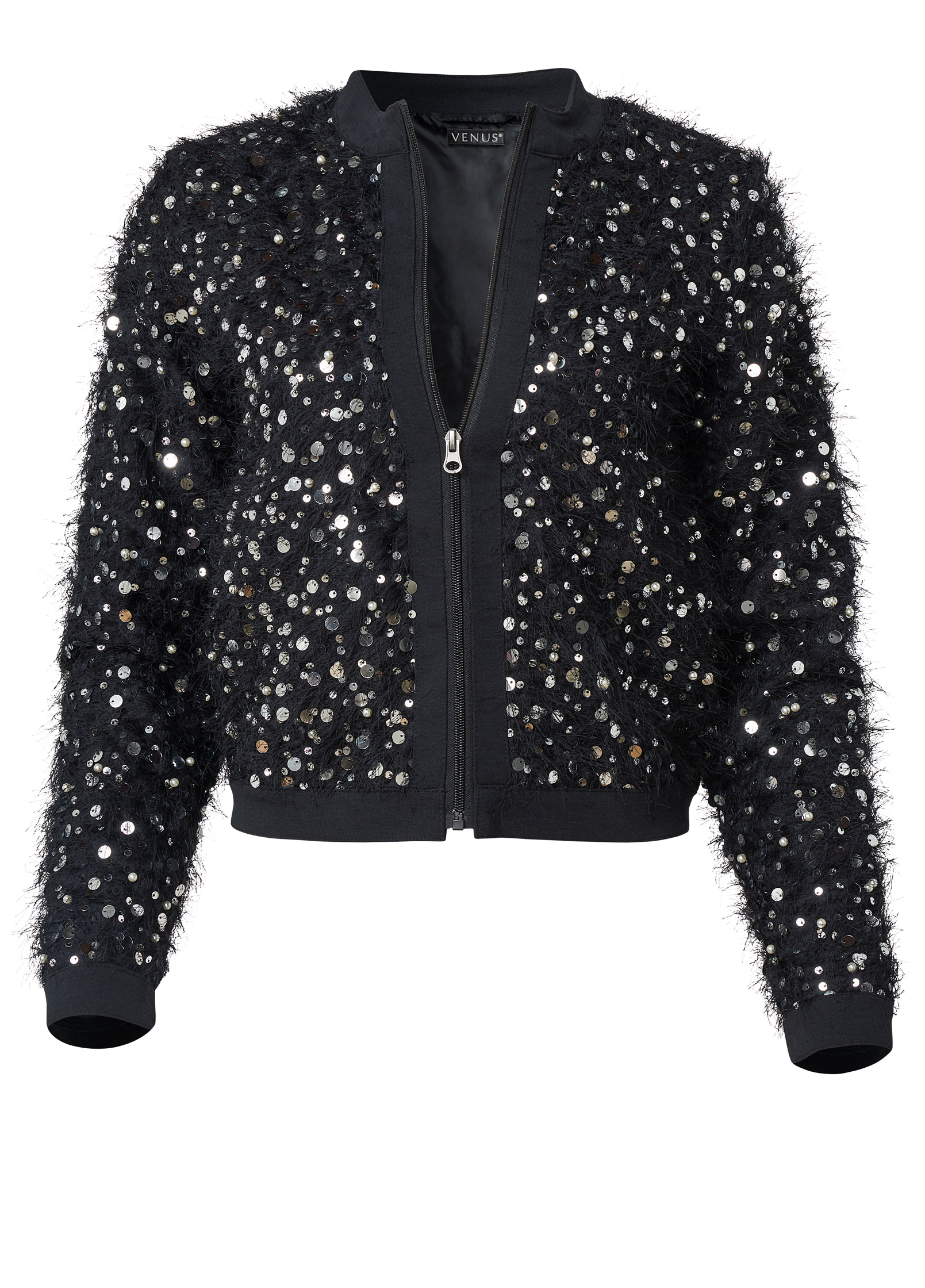 black glitter jacket