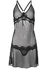 Ghost with background  view Sheer Babydoll With Lace