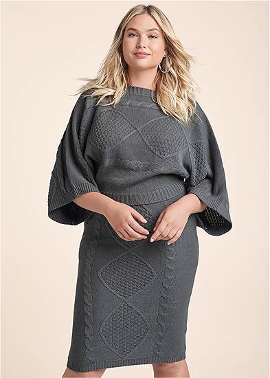 Plus Size Two-Piece Sweater Dress