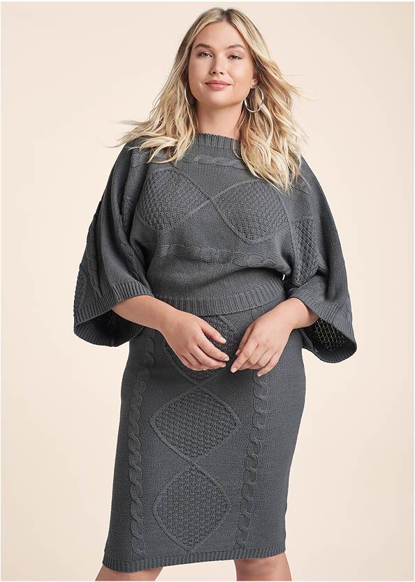 Front View Two-Piece Sweater Dress