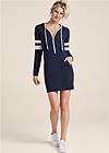 Alternate View Striped Zipper Front Dress