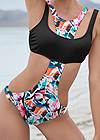 Detail front view Sports Illustrated Swim™ Sporty High Neck Monokini