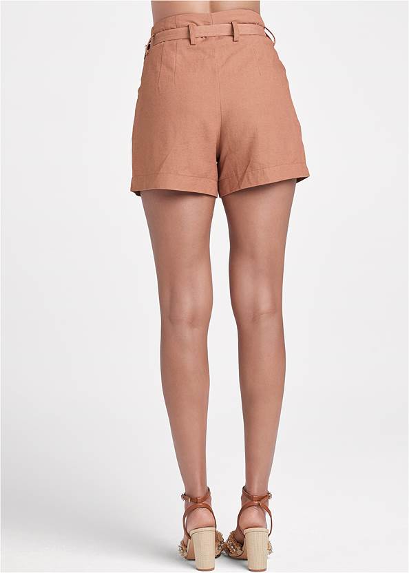 Alternate View Linen Shorts With Belt