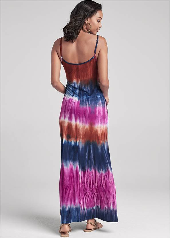 Back View Tie-Dye Maxi Dress