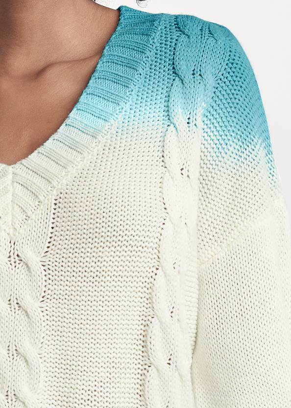 Alternate View Ombre Cable Knit Sweater