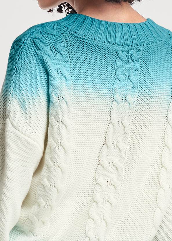 Alternate View Ombre Cable Knit Sweater