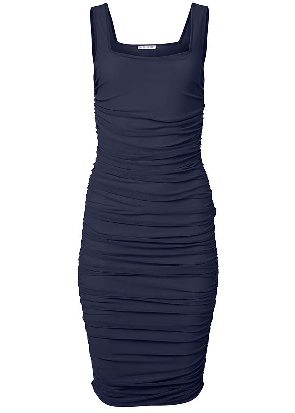 Ghost with background  view Ruched Mesh Bodycon Dress