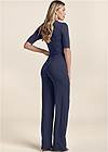 Back View Strappy Mock-Neck Jumpsuit