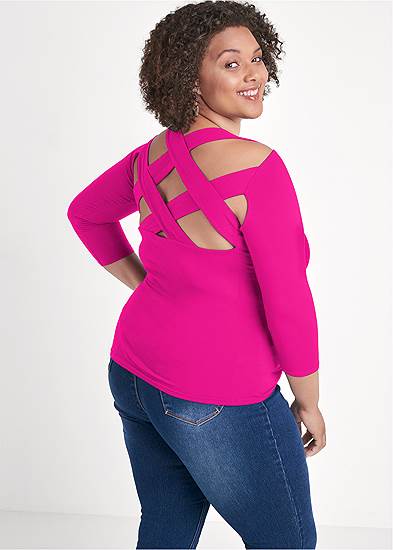 Plus Size Strappy Back Top