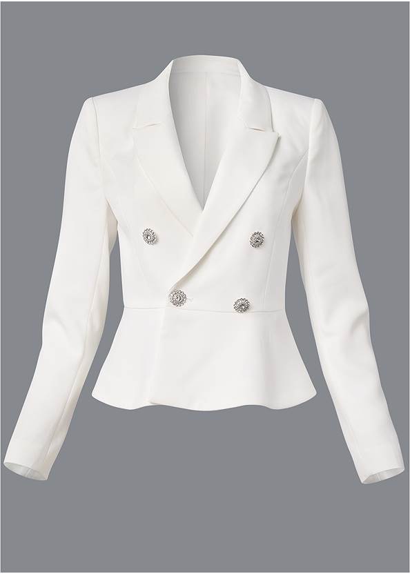 Ghost with background  view Peplum Suit Jacket