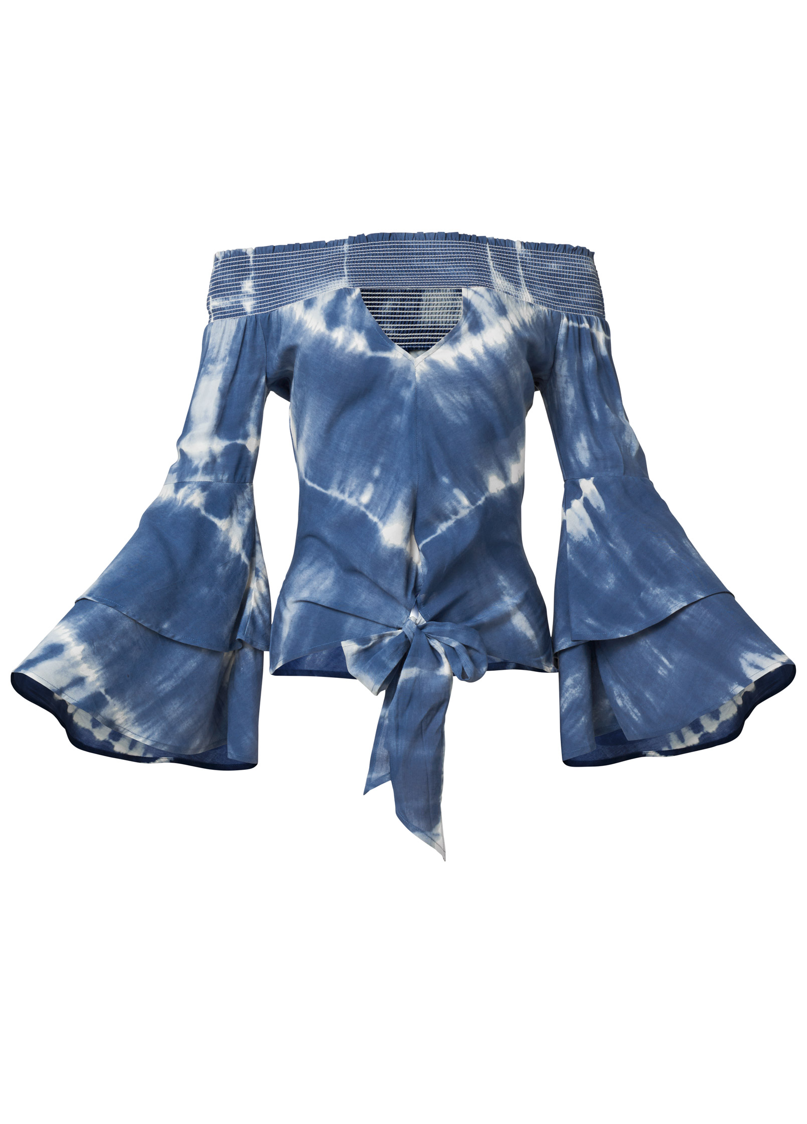 Tie dye off the best sale shoulder shirt