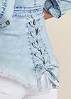 Detail back view Lace-Up Back Denim Top