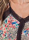 Detail front view Lace Trim Sleep Romper