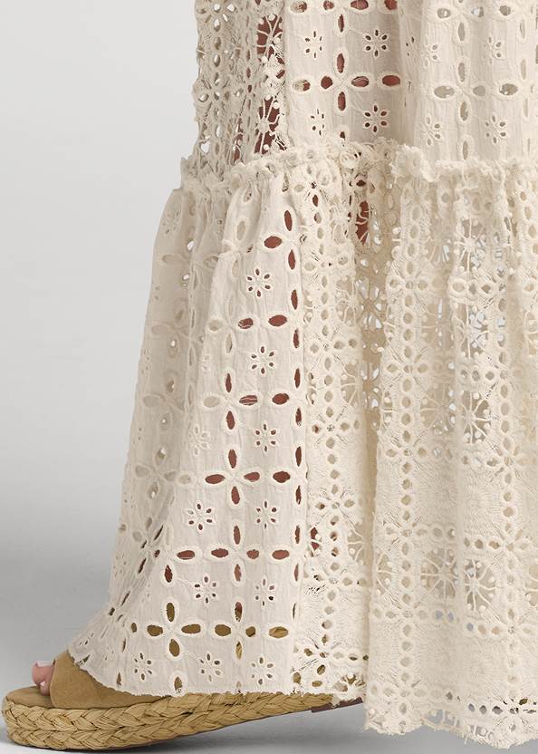 Alternate View Eyelet Maxi Skirt