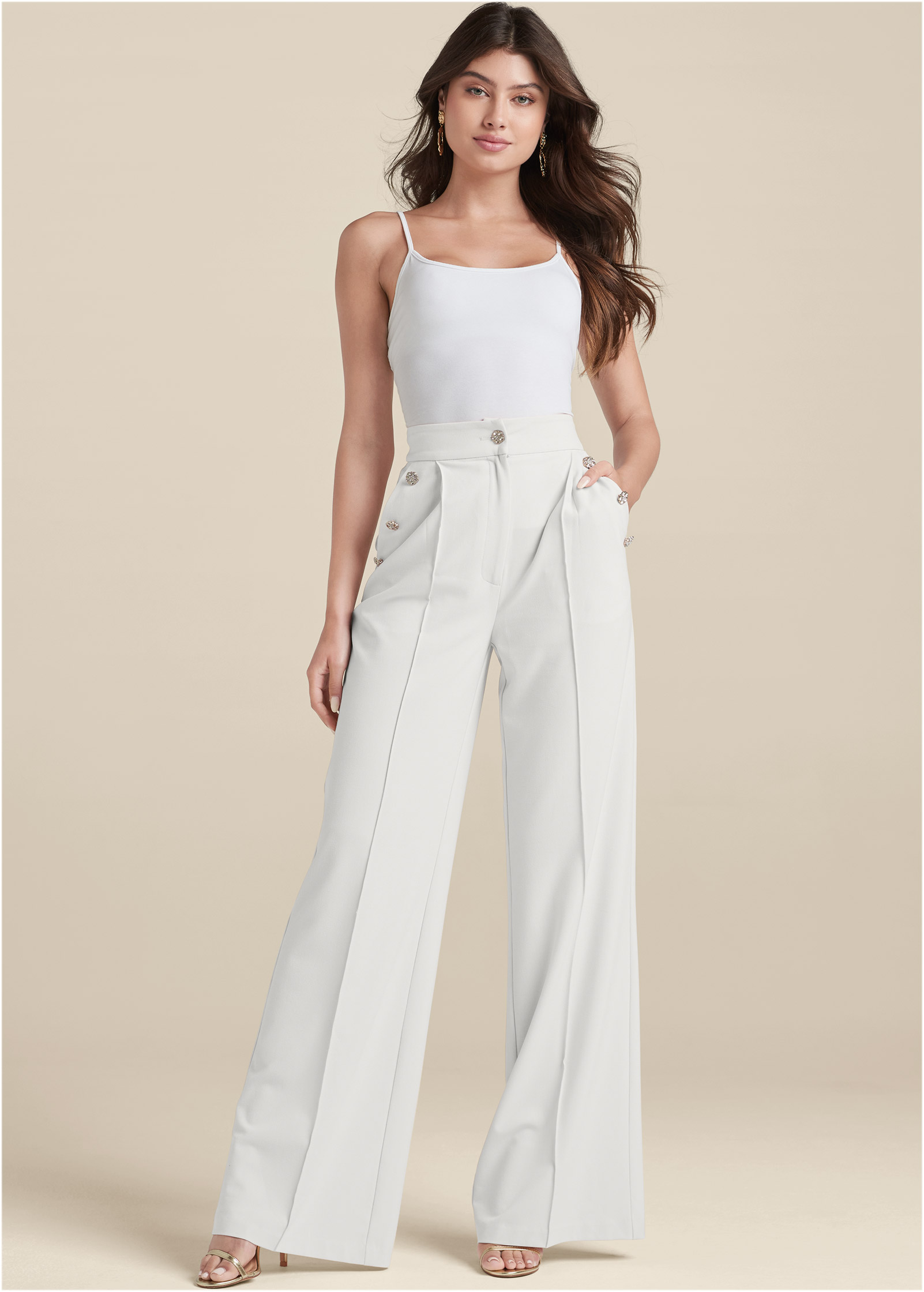 Ladies off discount white dress pants