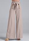 Alternate View Linen Wide Leg Sailor Pants With Belt