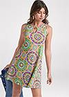 Cropped front view Medallion Print Dress