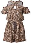 Ghost with background  view Cross-Neck Cheetah Romper