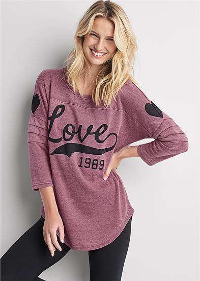 Washed Love Graphic Top
