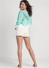 Back View Ombre Hoodie Short Set