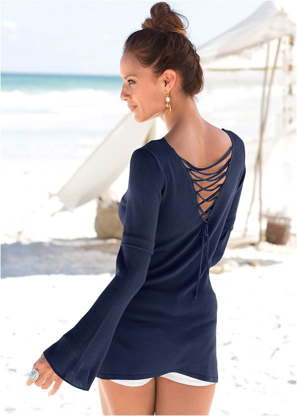 Back View Strappy Back Sweater