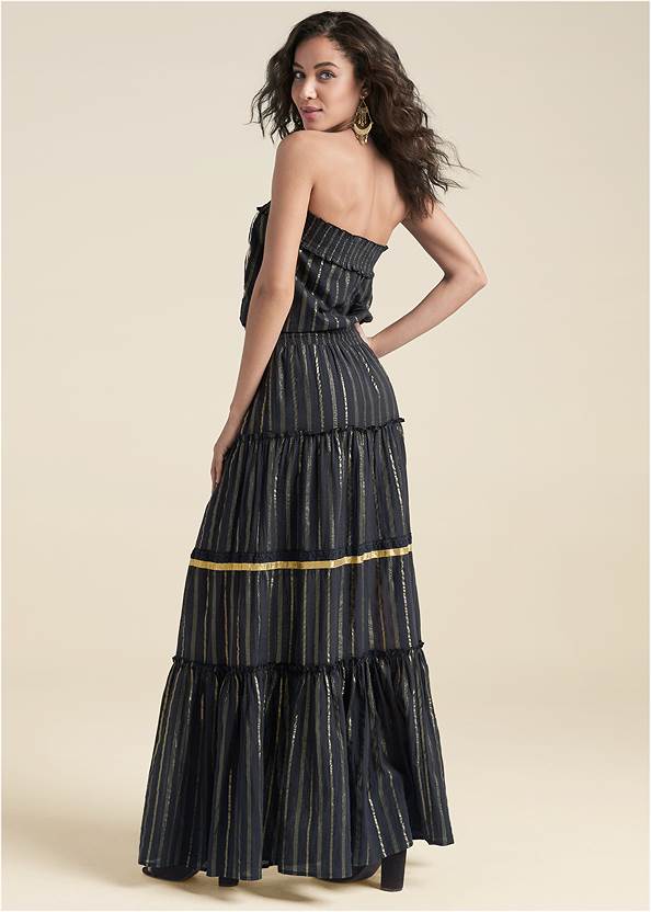 Full back view Embroidered Maxi Dress