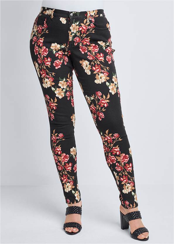 Alternate View Mid Rise Color Skinny Jeans