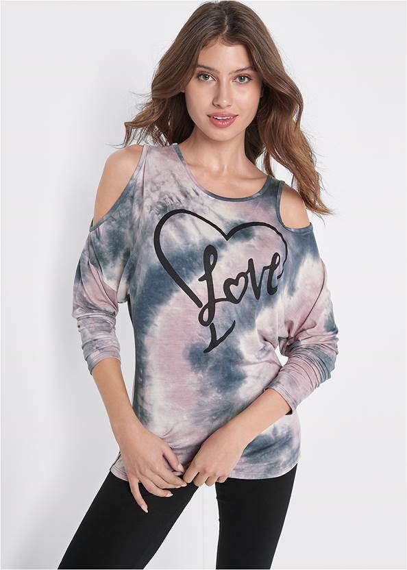 Front View Lounge Tie Dye Love Top