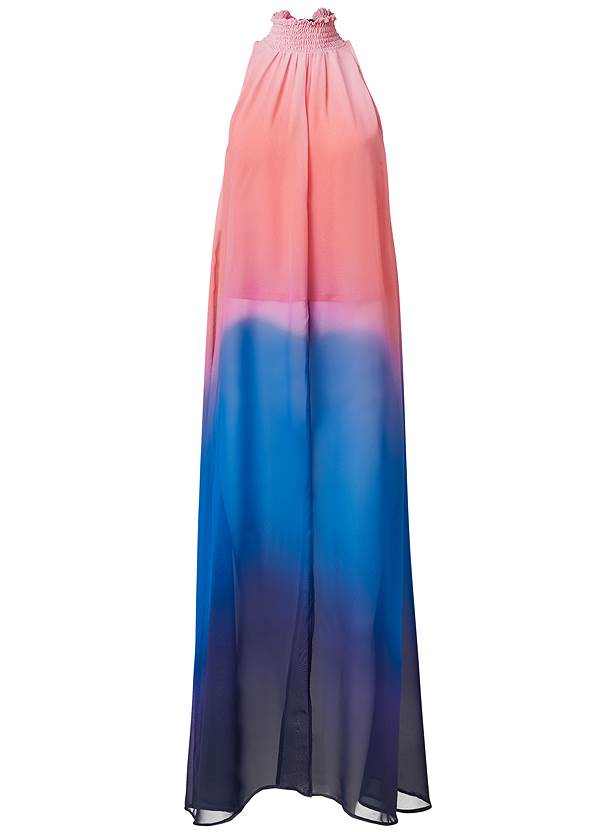 Ghost with background  view Ombre Mock-Neck Maxi Top