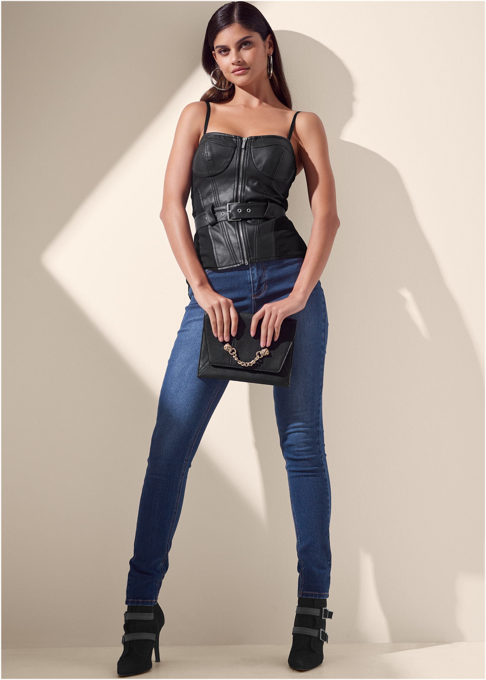Leather bustier