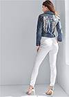 BACK View Sequin Wing Jean Jacket