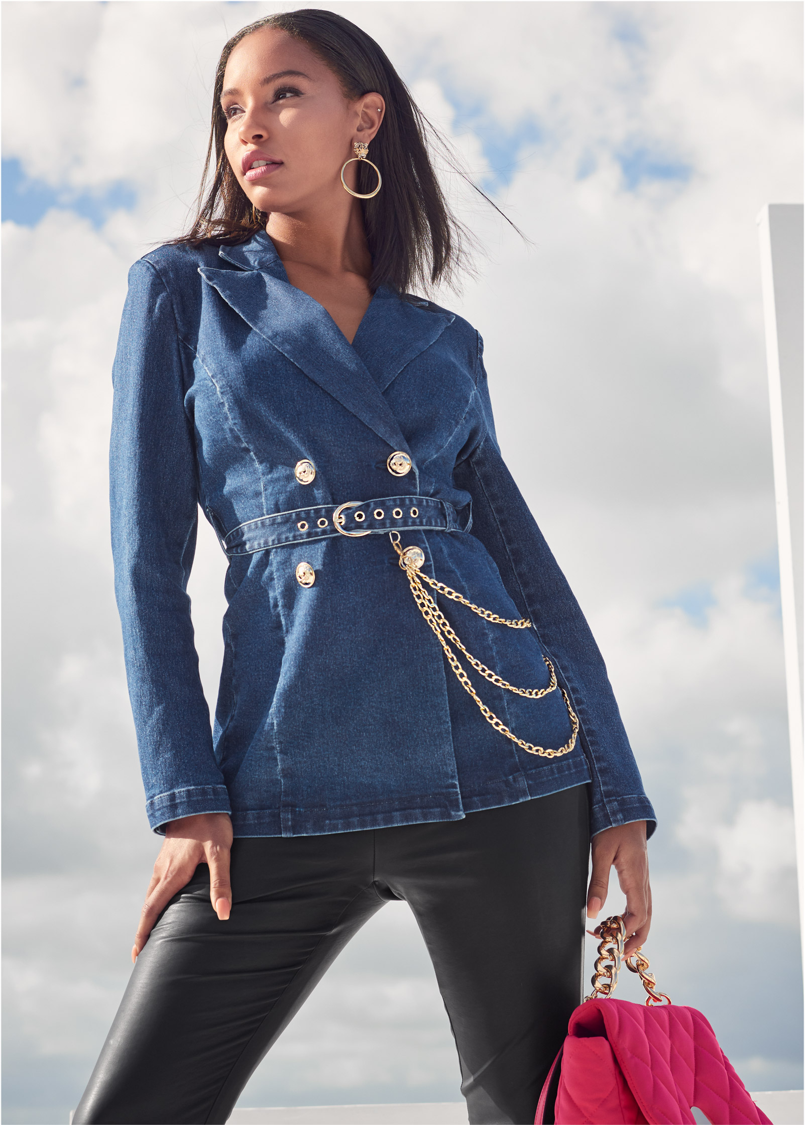 Denim jacket blazer on sale style