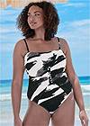 Front View Slimming Bandeau One-Piece