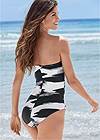 Cropped back view Slimming Bandeau One-Piece