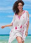 Full front view Boho Beach Tunic Cover-Up