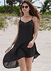 Front View Asymmetrical Cover-Up Dress