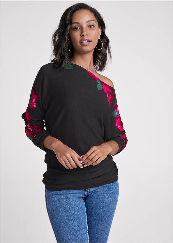Ghost front view Floral Detail Sweater
