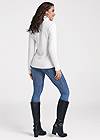 Back View Cutout Front Turtleneck Sweater
