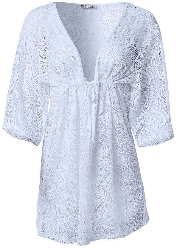 Ghost with background  view Lace Mini Cover-Up Dress